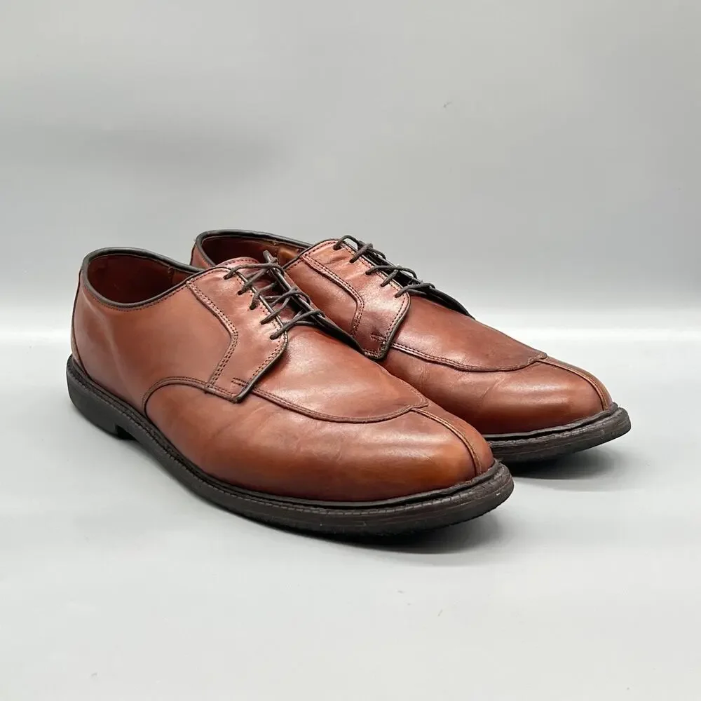 Allen Edmonds Shoes Mens 13 Brown Leather Derby Oxford Dress Apron Split Toe